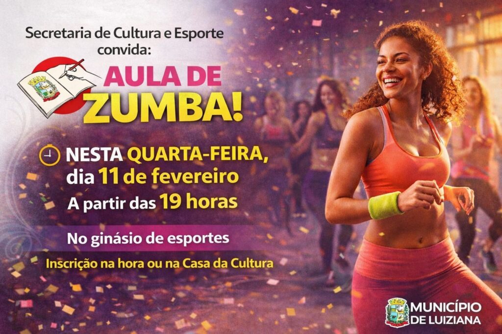 CONVITE | AULA DE ZUMBA GRATUITA